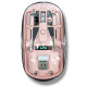 M9 Transparent Wireless USB + Bluetooth Rechargeable Mouse (Pink)